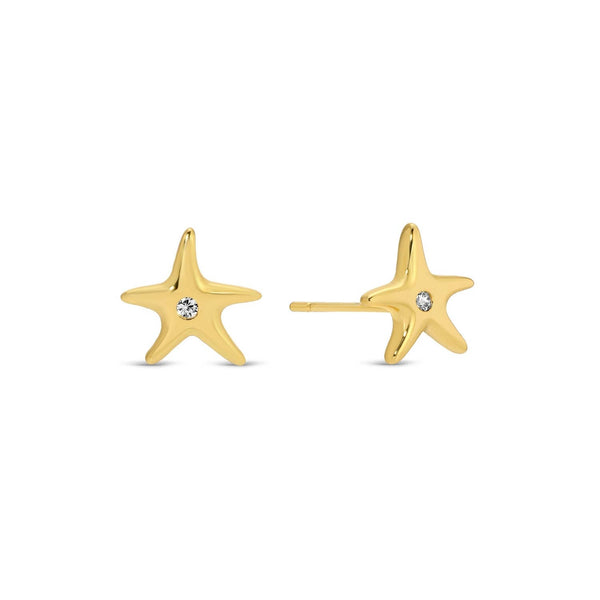 Starfish Velvet Set/3 Stud Gift Set-Blue Hand Home