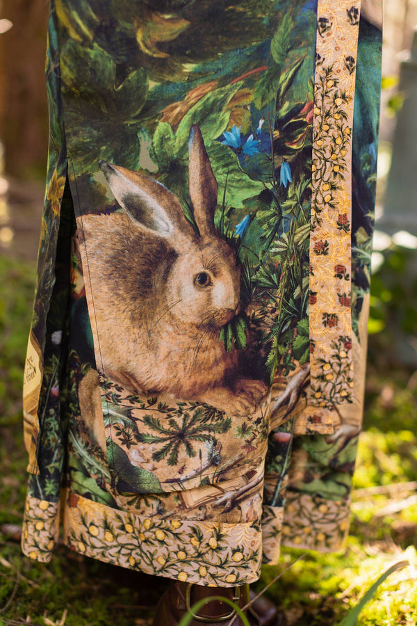 Bella Notte Opera Duster Kimono Robe w/Rabbit & Moon-Blue Hand Home