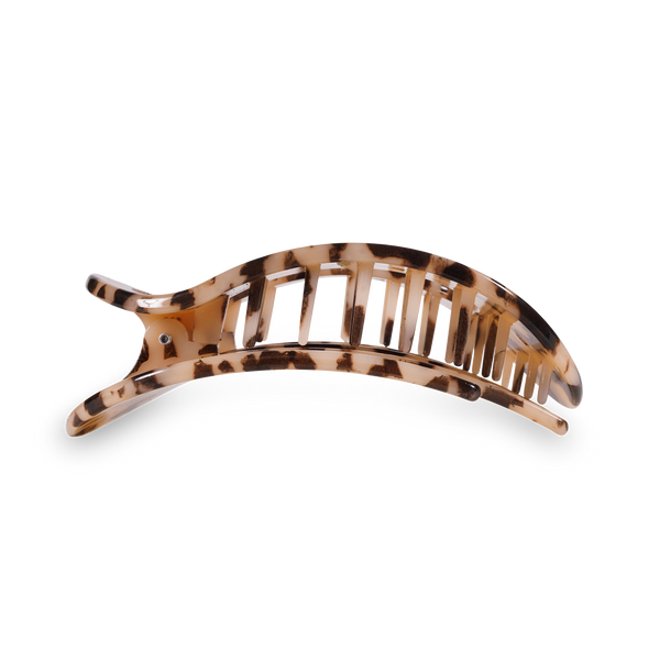 Round Flat Hair Clip | Large | Blonde Tortoise-Blue Hand Home