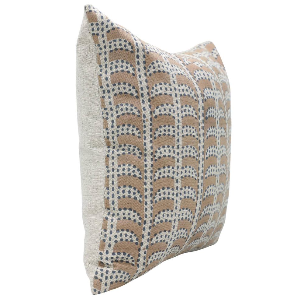 Handmade Print Linen Blend Pillow Cover - Garud-Blue Hand Home