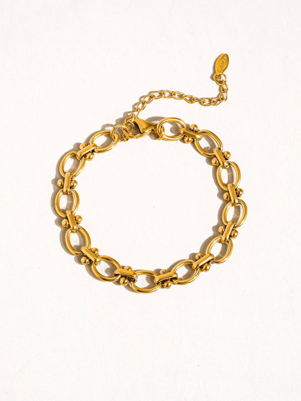 Dawson 18K Gold Non-Tarnish Braided Chain Bracelet-Blue Hand Home
