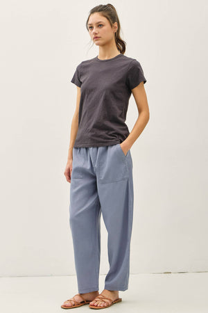 New Shade-Garment Dyed Cotton Slub Tee