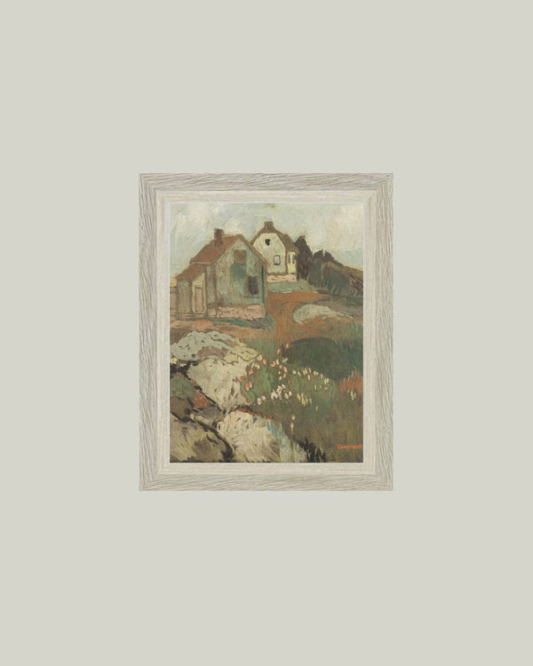 Landscape with Houses-Blue Hand Home