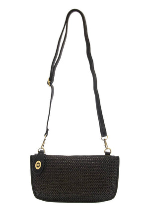 Straw Mini Wristlet Crossbody-Blue Hand Home