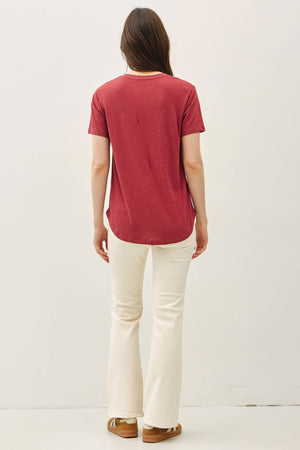 Basic V-Neck Short Sleeve T-Shirt