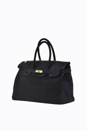 ELIZABETH BAG IN SUEDE-Blue Hand Home
