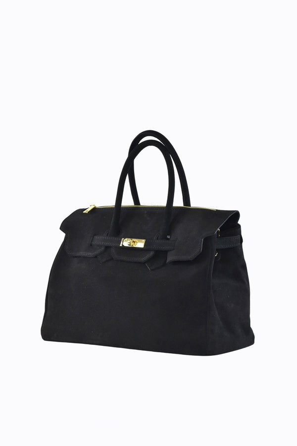 ELIZABETH BAG IN SUEDE-Blue Hand Home