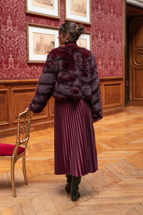 Paula short faux fur jacket - Y168
