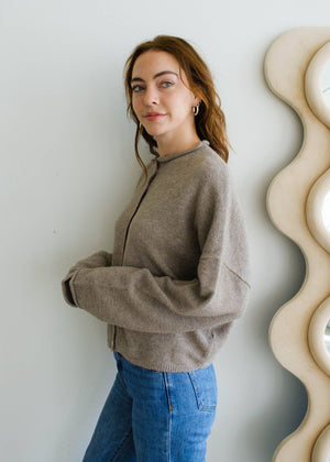 Mocha Piper Cardigan-Blue Hand Home
