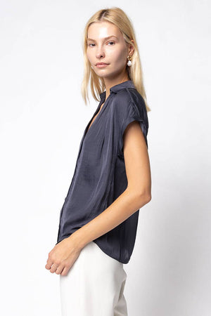 Short Sleeve Blouse - F-Blue Hand Home