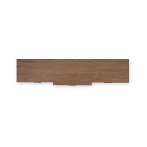 Silvia Reclaimed Teak 3 Door Sideboard In Teak Straw Wash w/ Rattan Natural Door Panels-Blue Hand Home