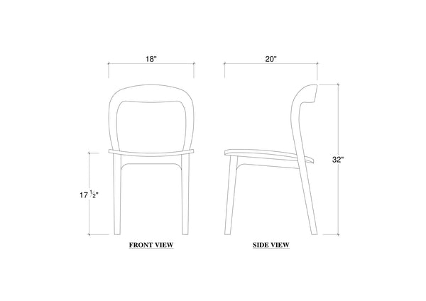 Grandia Dining Chair - Teak-Blue Hand Home