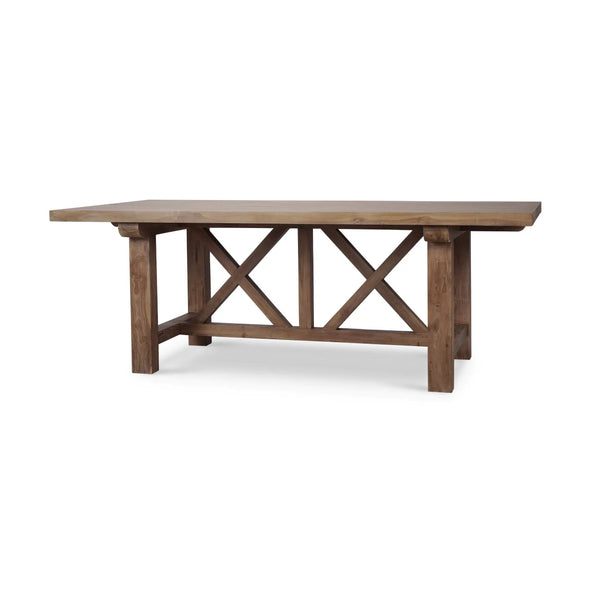 Silvia Dining Table 84" - Reclaimed Teak-Blue Hand Home