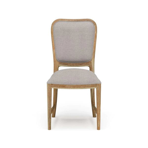 Laurna Dining Chair w/ Upholstered Back - Teak-Blue Hand Home