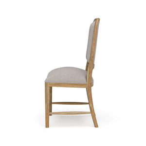 Laurna Dining Chair w/ Upholstered Back - Teak-Blue Hand Home