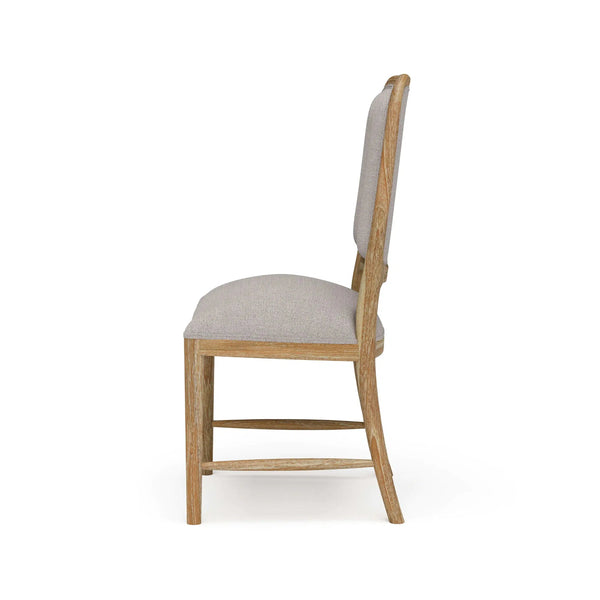Laurna Dining Chair w/ Upholstered Back - Teak-Blue Hand Home