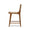 Logan Counter Stool w/ Rattan in Teak Natural Finish w/ Rattan Natural Seat & Back-Blue Hand Home