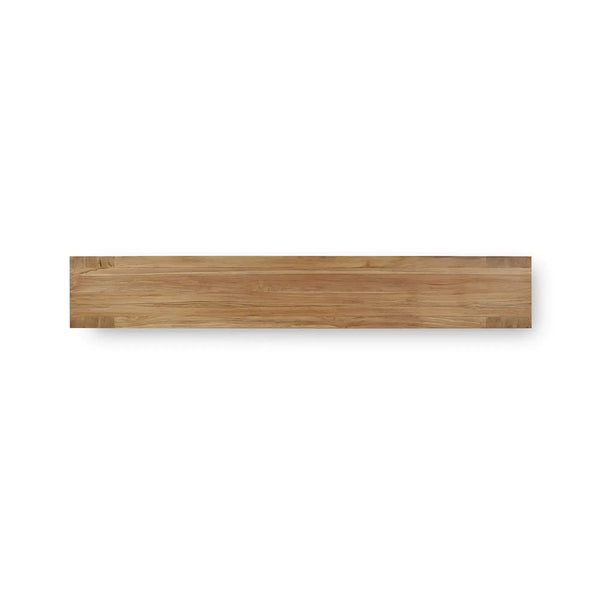 Tuscan Rustic Distressed Teak Console in Teak Natural w/ Weathered Teak Distressing-Blue Hand Home