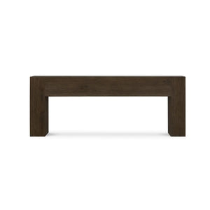 Tuscan Teak Console in Tuscan Brown w/ Weathered Teak Distress-Blue Hand Home