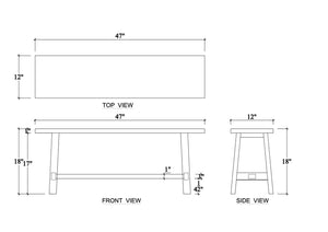 Rustic Reclaimed Teak Bench-Blue Hand Home