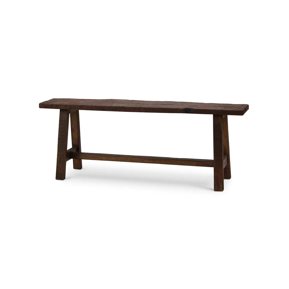 Rustic Teak Bench-Blue Hand Home