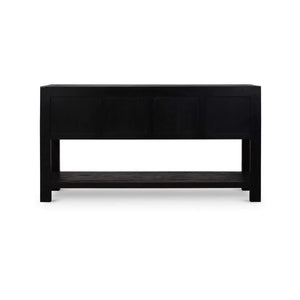 Tuscan Rustic Distressed Teak Console Table w/ 8 Drawers-Blue Hand Home