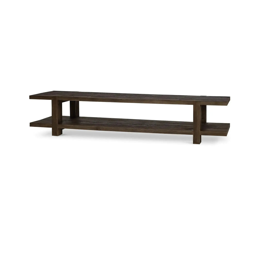 Tuscan Rustic Distressed Media Console - Teak-Blue Hand Home