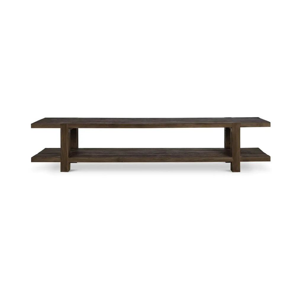 Tuscan Rustic Distressed Media Console - Teak-Blue Hand Home