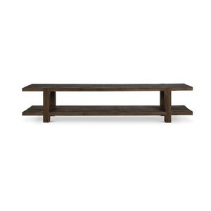 Tuscan Rustic Distressed Media Console - Teak-Blue Hand Home