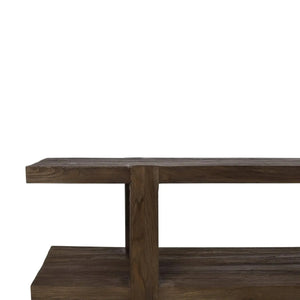 Tuscan Rustic Distressed Media Console - Teak-Blue Hand Home