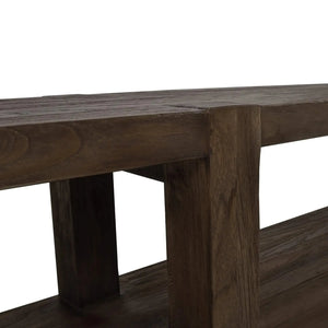 Tuscan Rustic Distressed Media Console - Teak-Blue Hand Home