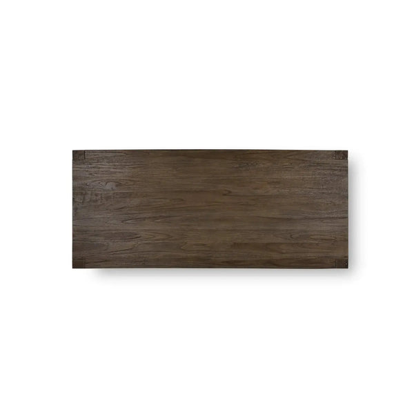 Tuscan Rustic Distressed Dining Table 84'' - Teak-Blue Hand Home