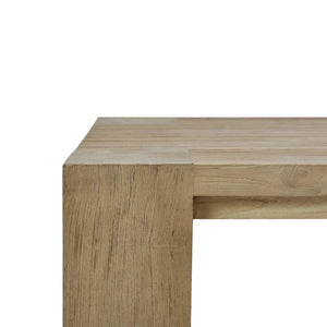Tuscan Rustic Distressed Teak Coffee Table in Teak Natural w/ Weathered Teak Distressing-Blue Hand Home