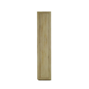 Tuscan Rustic Distressed Teak Display Cabinet in Teak Natural w/ Weathered Teak Distressing-Blue Hand Home
