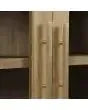 Tuscan Rustic Distressed Teak 4 Door Sideboard in Teak Natural w/ Weathered Teak Distressing-Blue Hand Home