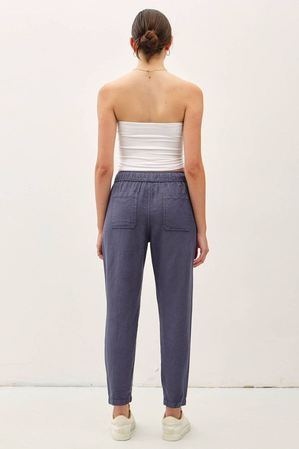 THE LARA TENCEL ANKLE PANTS-Blue Hand Home