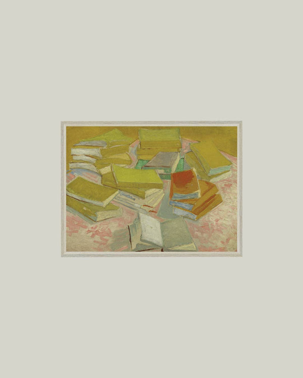 Piles of French Novels-Blue Hand Home