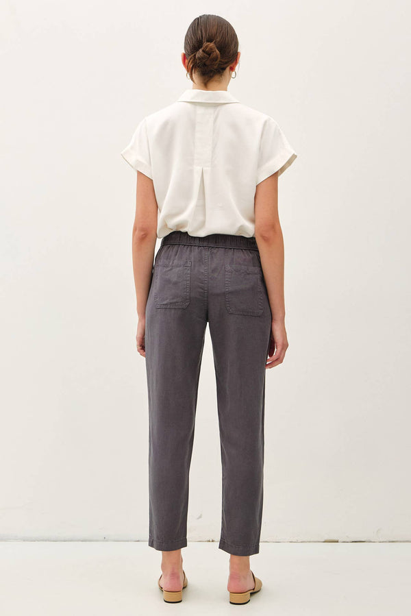 THE LARA TENCEL ANKLE PANTS-Blue Hand Home