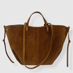 Handcrafted Italian Suede Leather Bag Made In Italy