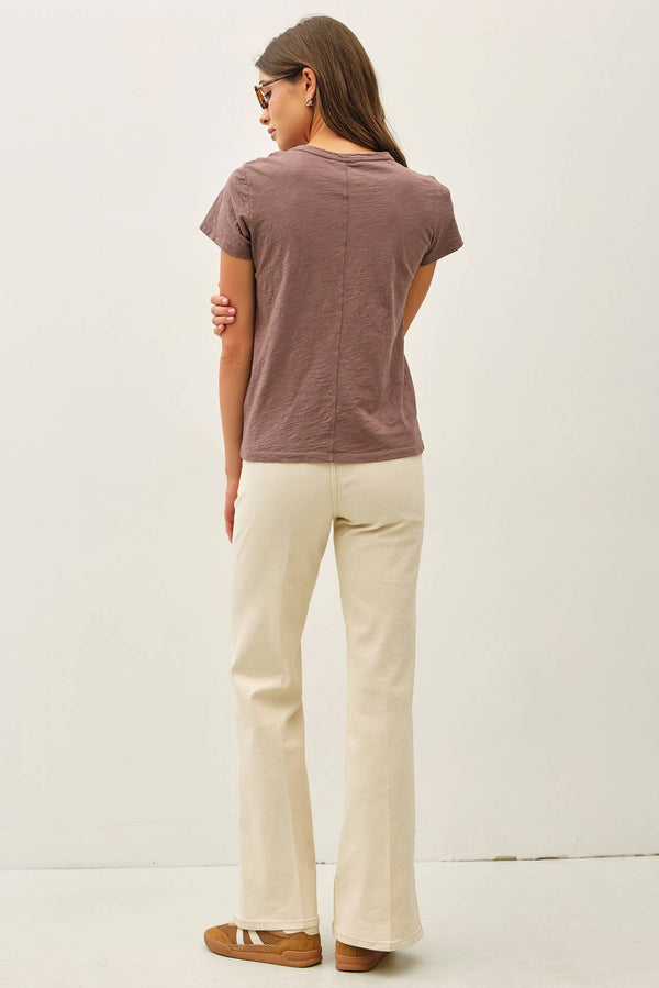 [NEW SHADE]GARMENT DYED COTTON SLUB TEE