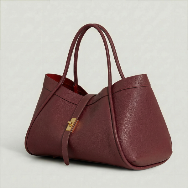 Elegant Large Genuine Leather Bag Made In Italy – 45x25x20