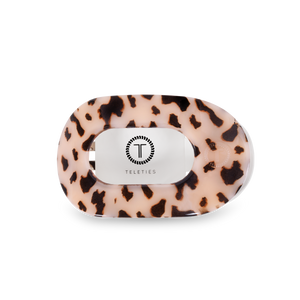 Round Flat Hair Clip | Medium | Blonde Tortoise-Blue Hand Home