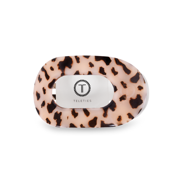 Round Flat Hair Clip | Medium | Blonde Tortoise-Blue Hand Home