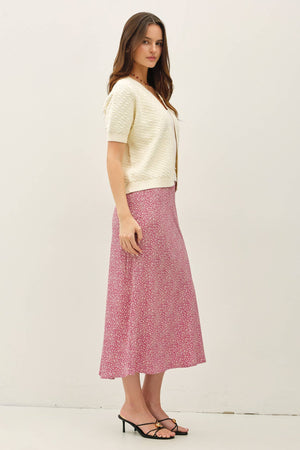 TEXTURED SHORT SLEEVE CARDIGAN-Blue Hand Home
