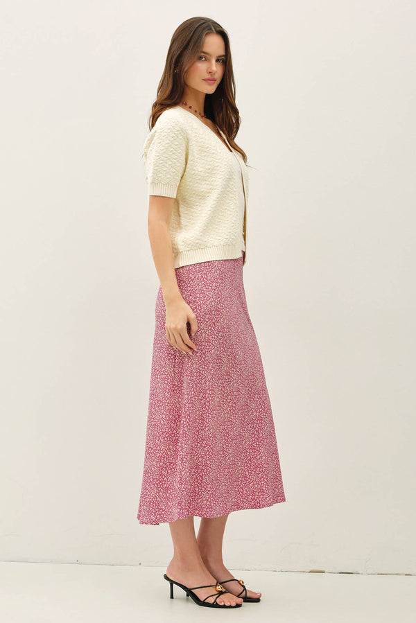 TEXTURED SHORT SLEEVE CARDIGAN-Blue Hand Home