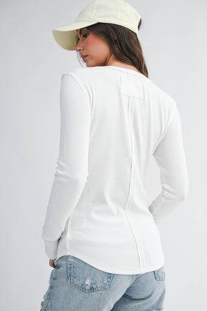 8630hk Henley Long Sleeve Top