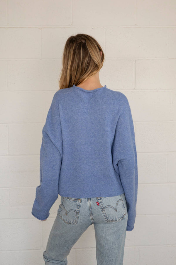 Dusty Blue Piper Cardigan-Blue Hand Home