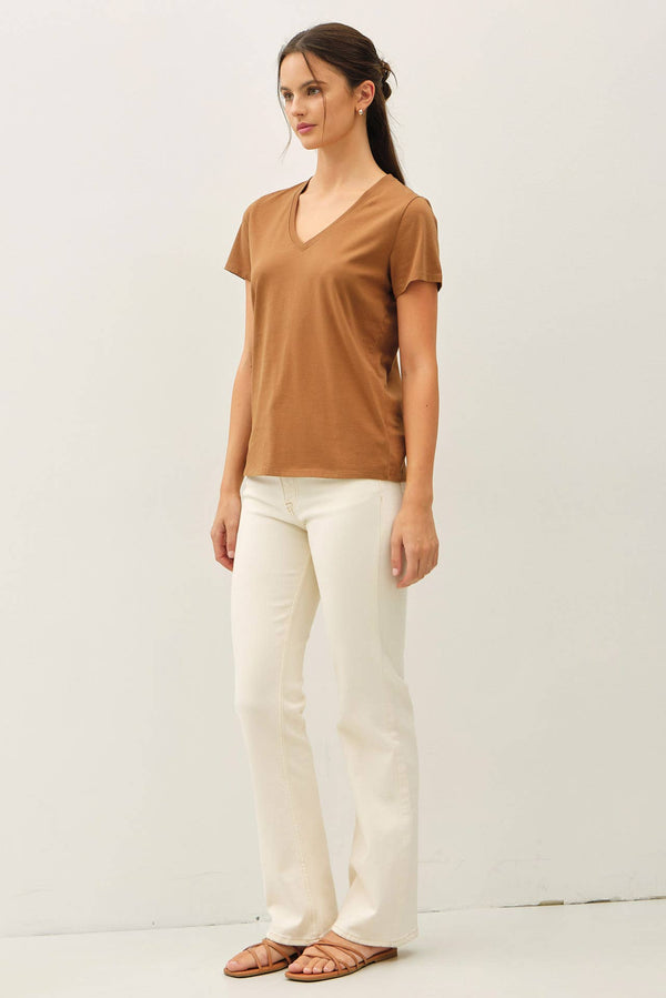 Cotton Jersey V-Neck T-Shirts