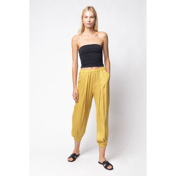 Pleated Pull-on Satin Joggers-Blue Hand Home