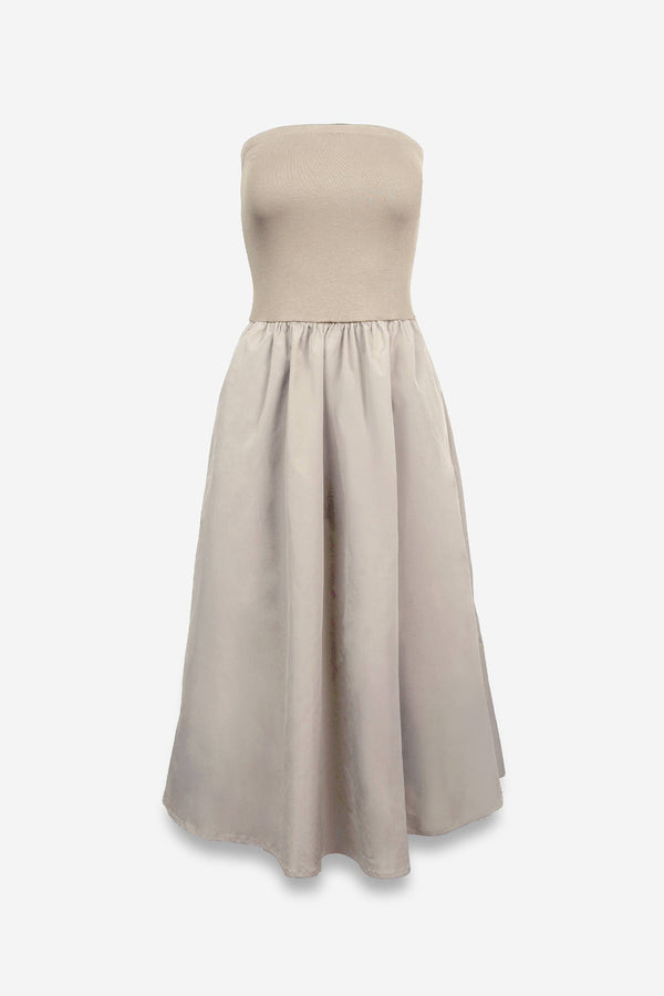 Tube Top Maxi Dress-Blue Hand Home